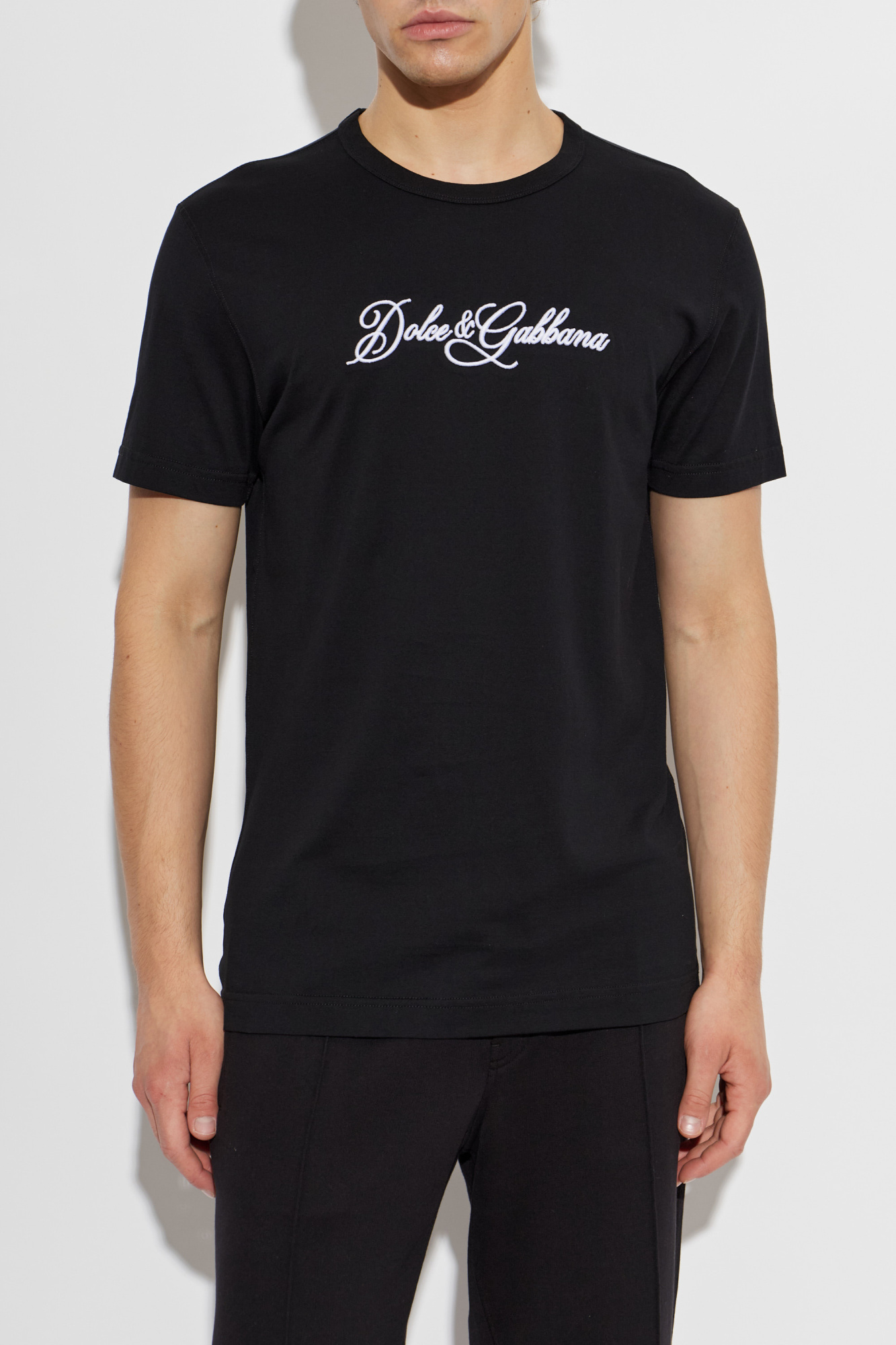 Dolce & Gabbana T-shirt with embroidered logo | Men's | Vitkac